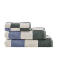 Detailed information about the product Adairs Blue Taylor French Blue Multi Check Towel Range Bath Sheet