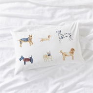 Detailed information about the product Adairs White Text Pillowcase Std Dogs Each Standard Pillowcase