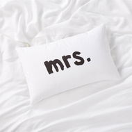 Detailed information about the product Adairs White Text Pillowcase Std P/Case Mrs Standard Pillowcase Each