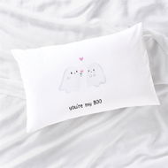 Detailed information about the product Adairs White Standard Youre My Boo Pillowcase Each