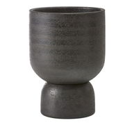 Detailed information about the product Adairs Black Pot Textured Black Sand Pot