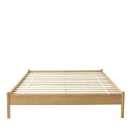 Detailed information about the product Adairs Natural Oak Timber Bed Base Queen