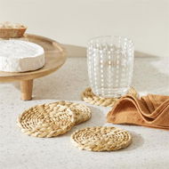 Detailed information about the product Adairs Natural 4 Pack Toledo Natural Coasters 4 Pack