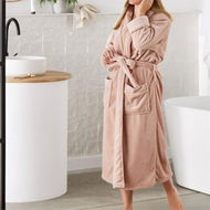 Detailed information about the product Adairs Pink Bathrobe Ultra Soft Regular Rose