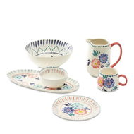 Detailed information about the product Adairs Blue Valentina Handpainted Blue Servingware