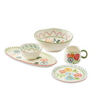 Detailed information about the product Adairs Green Bowl Valentina Handpainted Green Servingware