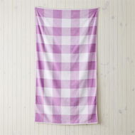 Detailed information about the product Adairs Purple Beach Towel Velour Lilac Gingham Beach Towel