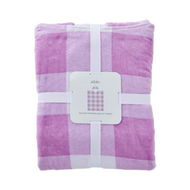 Detailed information about the product Adairs Purple Hooded Towel Velour Lilac Gingham Hooded Beach Towel Purple