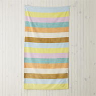 Detailed information about the product Adairs Natural Beach Towel Velour Paradise Multi Stripe