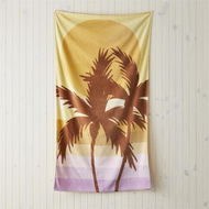 Detailed information about the product Adairs Sunset Palm Lilac Purple Velour Beach Towel