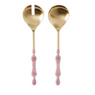 Detailed information about the product Adairs Pink Pack of 2 Verona Rose Pink Salad Servers Pack of 2