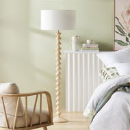 Detailed information about the product Adairs Natural Floor Lamp Versailles Natural & White