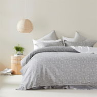 Detailed information about the product Adairs Grey Queen/King Villa Matelesse Bedlinen Queen/King Marle Ash Coverlet Grey