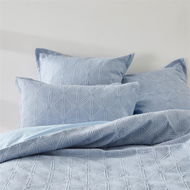 Detailed information about the product Adairs Blue Villa Matelesse Chambray Double Quilt Cover