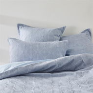 Detailed information about the product Adairs Blue Queen Villa Matelesse Chambray Quilt Cover