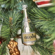 Detailed information about the product Adairs Silver Ornament Vintage Glass Champagne Silver