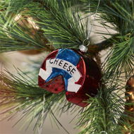 Detailed information about the product Adairs Red Ornament Vintage Glass Cheese Decoration Red