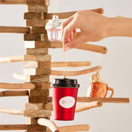 Detailed information about the product Adairs Red Ornament Vintage Glass Coffee Decoration Red