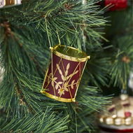 Detailed information about the product Adairs Red Ornament Vintage Glass Drum Decoration