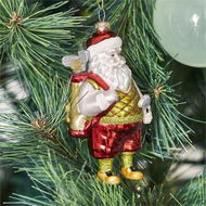 Detailed information about the product Adairs Gold Ornament Vintage Glass Golf Santa Decoration Gold