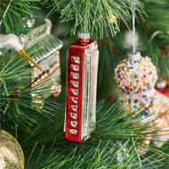 Detailed information about the product Adairs Red Ornament Vintage Glass Harmonica Decoration