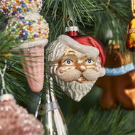 Detailed information about the product Adairs Red Ornament Vintage Glass Vintage Santa Decoration Red