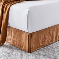 Detailed information about the product Adairs Orange King Vintage Washed Caramel Linen Valance