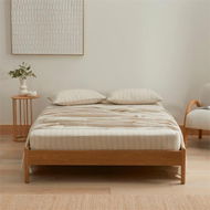 Detailed information about the product Adairs Vintage Washed Linen Fine White & Linen Stripe Fitted Sheet (White Double)