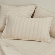 Detailed information about the product Adairs Vintage Washed Linen Fine White & Linen Stripe Pillowcase (White King Pillowcase Pair)