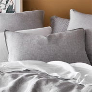 Detailed information about the product Adairs Grey Vintage Washed Linen Grey Marle European Pillowcase Each