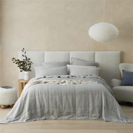 Detailed information about the product Adairs Vintage Washed Linen Grey Marle Pillowcases (Grey King Pillowcase Each)