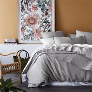 Detailed information about the product Adairs Grey Double Vintage Washed Linen Grey Marle Quilt Cover