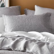 Detailed information about the product Adairs Grey Marle Vintage Washed Linen Standard Pillowcase Each