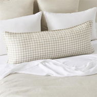 Detailed information about the product Adairs Natural Bolster Each Vintage Washed Linen Linen Check Pillowcases Natural