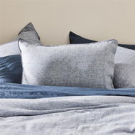 Detailed information about the product Adairs Blue European Pillowcase Each Vintage Washed Linen Navy Marle Pillowcases Blue