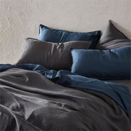 Detailed information about the product Adairs Blue European Pillowcase Each Vintage Washed Linen Old Navy Pillowcases