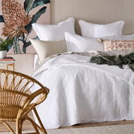 Detailed information about the product Adairs White Queen/King Vintage Washed Linen Coverlet