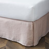 Detailed information about the product Adairs Pink Mega Super King Vintage Washed Nude Pink Linen Valance