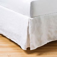 Detailed information about the product Adairs White Mega Super King Vintage Washed White Linen Valance