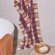 Detailed information about the product Adairs Wentworth Grape Multi Check - Purple (Purple Bath Towel)