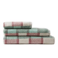 Detailed information about the product Adairs Wentworth Seafoam Multi Check - Green (Green Bath Towel)