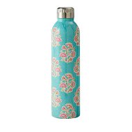 Detailed information about the product Adairs Multi Woodblock Blue Drink Bottle