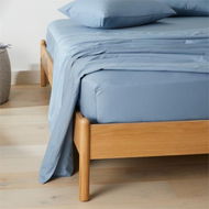 Detailed information about the product Adairs Blue King Extra Depth Worlds Softest Cotton Bluestone Sheet Set