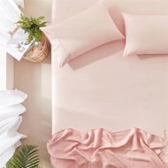 Detailed information about the product Adairs Worlds Softest Cotton Crystal Pink Fitted Sheet (Pink Queen Extra Depth)