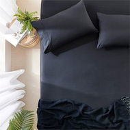 Detailed information about the product Adairs Worlds Softest Cotton India Ink Fitted Sheet Separates - Blue (Blue King)