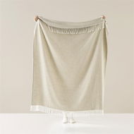 Detailed information about the product Adairs Yatton Light Sage Throw - Brown (Brown Throw)