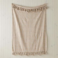 Detailed information about the product Adairs Brown Throw Zola Hazelnut & White Throw Brown