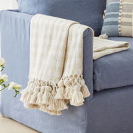 Detailed information about the product Adairs Natural Throw Zola Natural & White