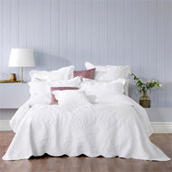 Detailed information about the product Adairs White Bianca Cordelia Queen Bedspread Set