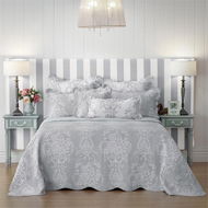 Detailed information about the product Bianca Florence Bedspread Queen Grey Bedspread Set By Adairs (Grey Queen)